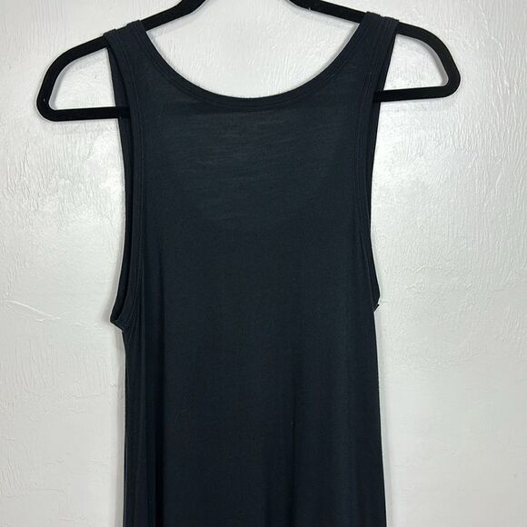 Soft Surroundings Cotton Blend Sleeveless Maxi Dress In Black Size L - Picture 4 of 10